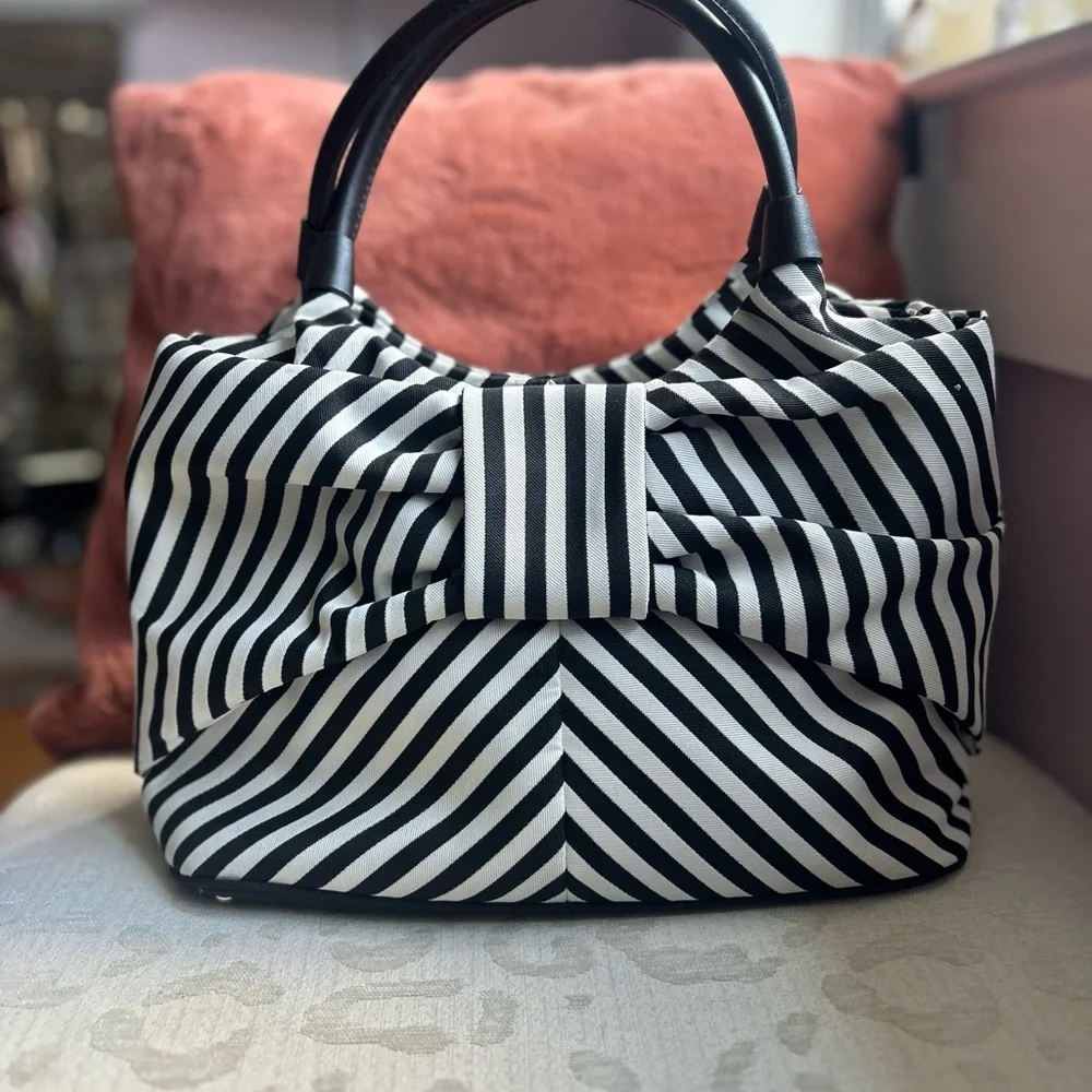 Kate Spade Sutton Black and White Satchel Bag